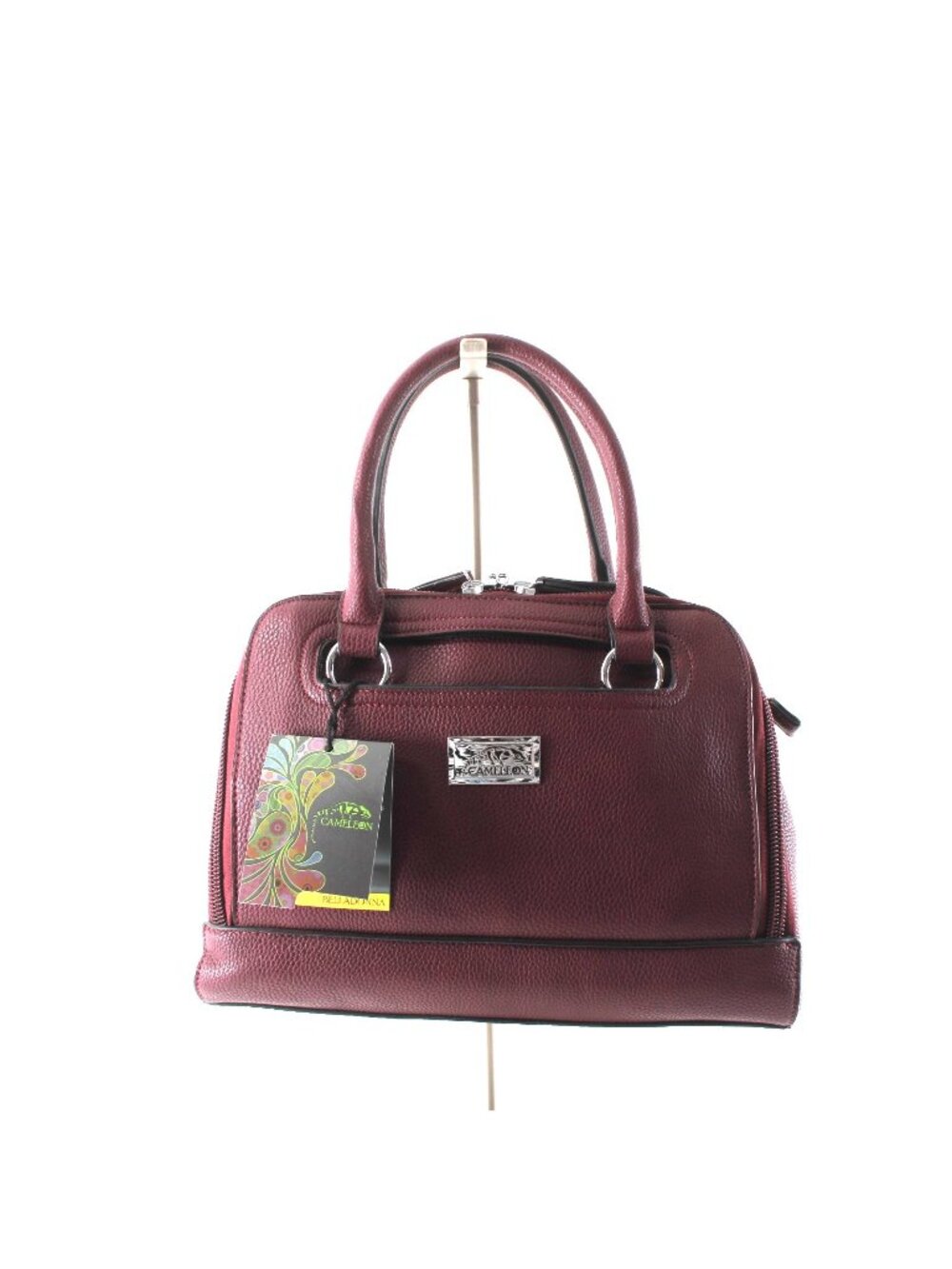 Cameleon Purse NEW Discreetly Yours 12 x 10 x 4 Purple Pebbled Concealed Leather